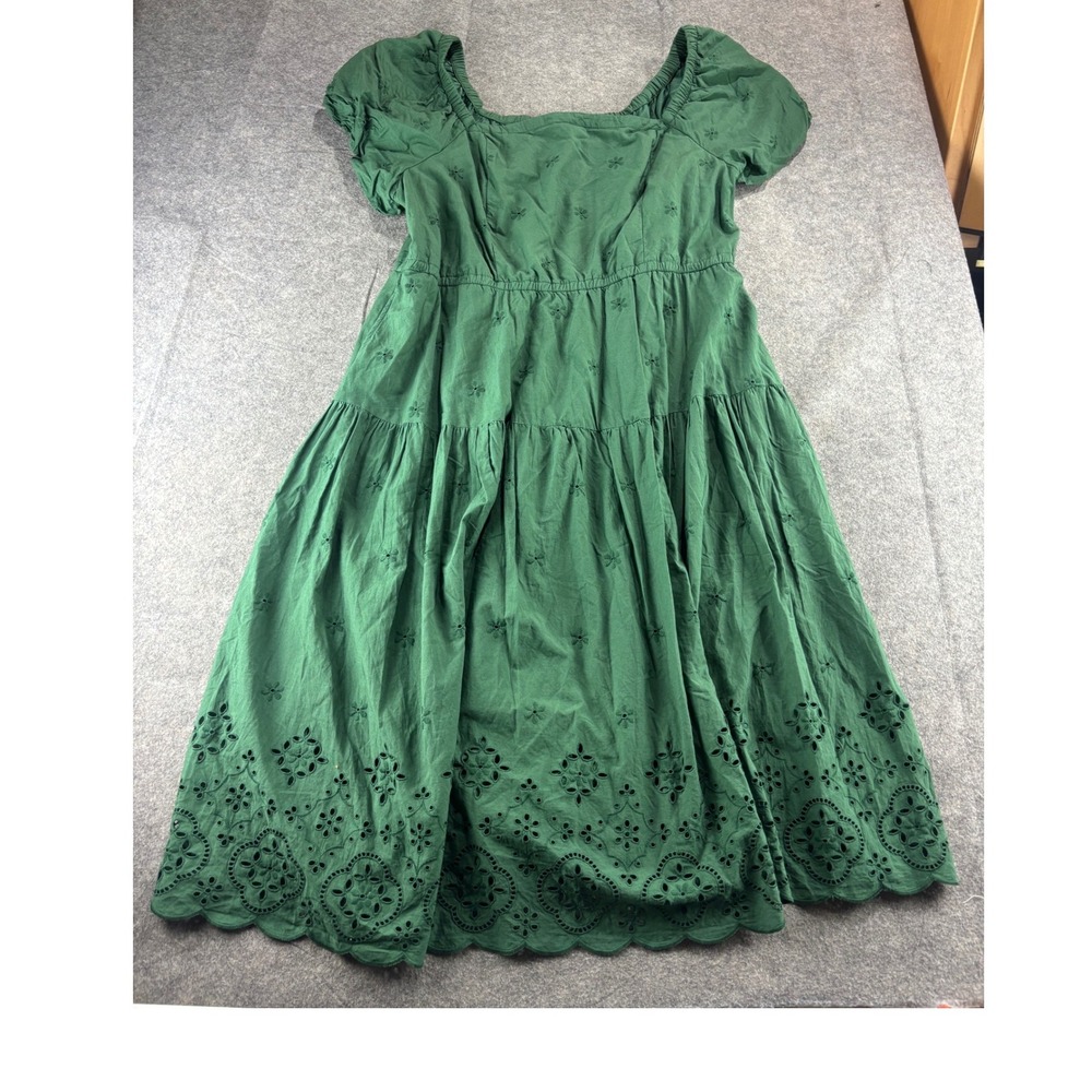 Lane Bryant Eyelet Puff Sleeve Maxi Dress Plus Size 22 Cottagecore Fall Prairie